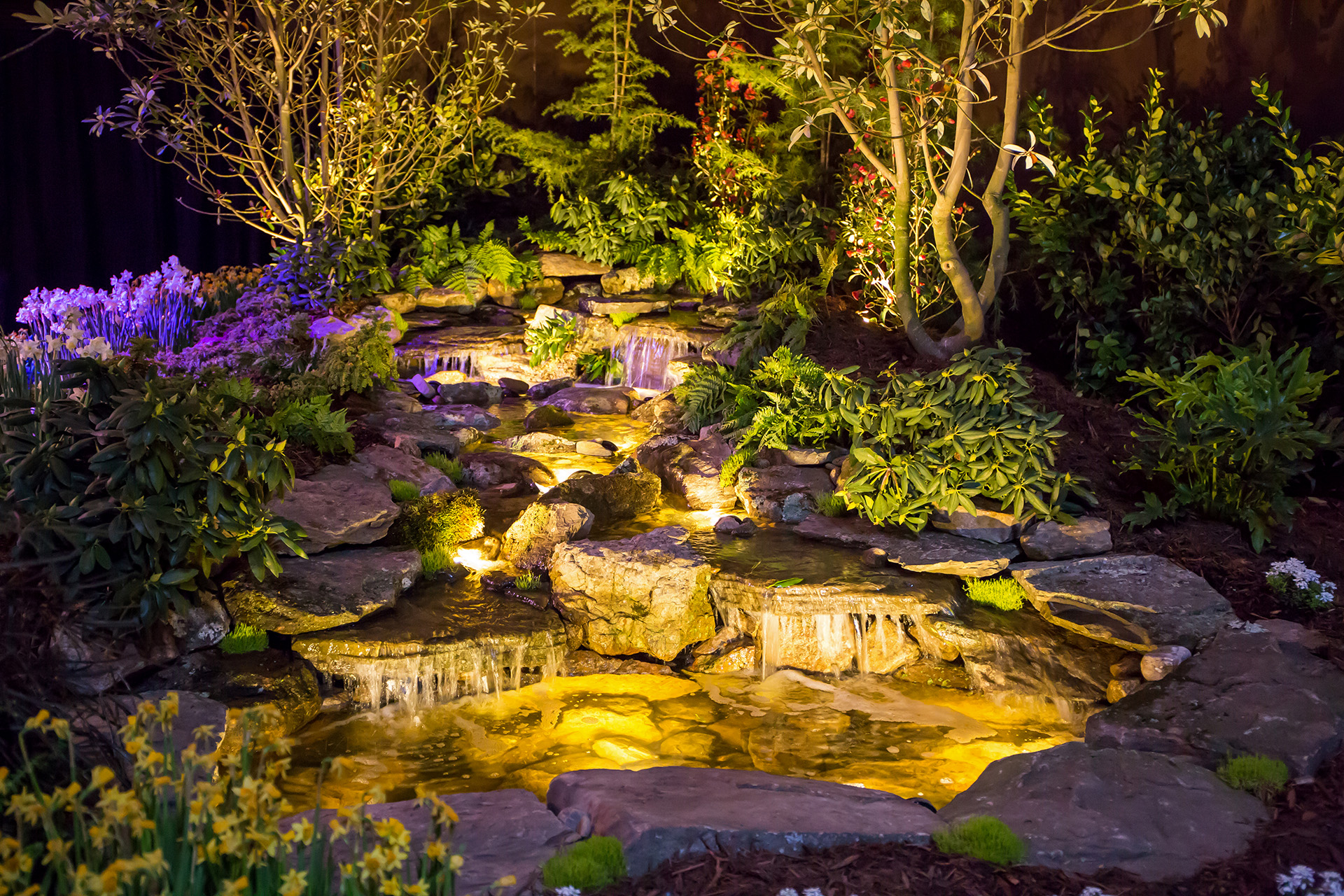 Beautiful Waterfall in evening in Omaha
